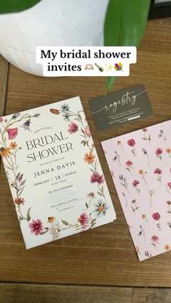 We love these bridal shower invites for @davisthrifts #zazzlemade